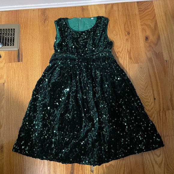 Girls green‎ sequin dress - Picture 1 of 3